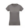 T-shirt de Travail Gris 100% Coton Bio Col Rond Femme - KARIBAN