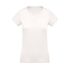 T-shirt de Travail Femme Beige 100% Coton Bio Col Rond - KARIBAN