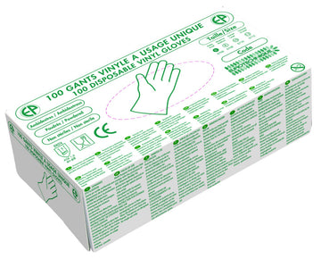 Gants Vinyle 5700 Poudré AQL 1.5 Jetable (100 gants) - COVERGUARD I BOITE