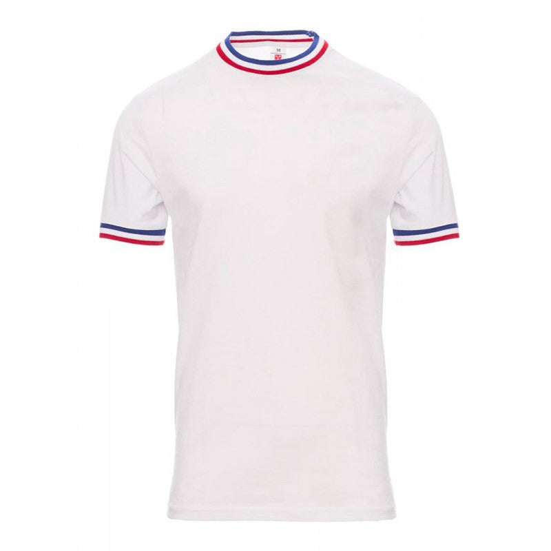 Tee-shirt de Travail Coton Homme Blanc Col tricolore PAYPER