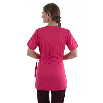 Blouse longue fermée par liens spécial esthéticienne Manelli