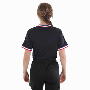 Tee-shirt de travail mixte bleu marine col drapeau Payperwear