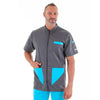 Blouse Médicale Homme Manches Courtes Gris Bleu Turquoise Modèle Sacha - MANELLI