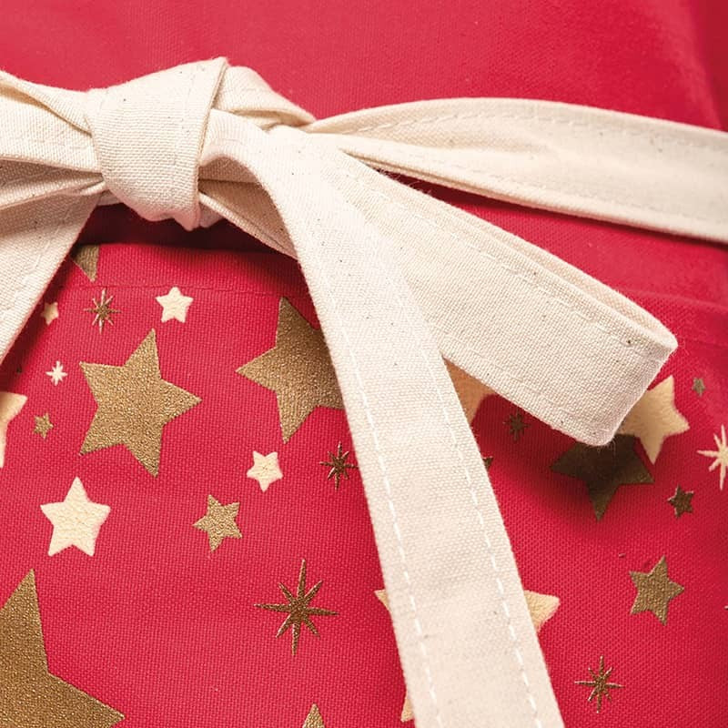 tablier de cuisine rouge etoiles