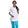 Blouse Esthéticienne Femme Manches Courtes Blanche - MANELLI
