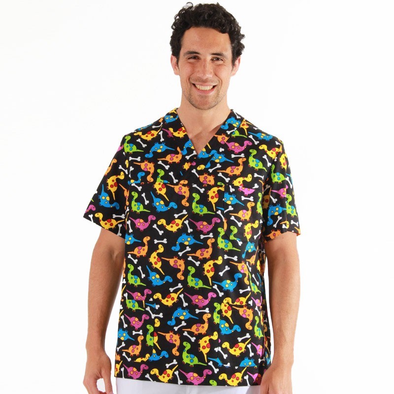 tunique egochef mixte impression dinausore