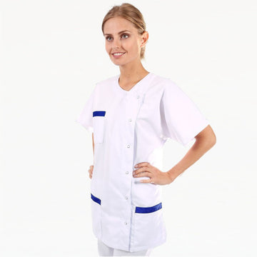 Blouse Médicale Asymétrique poches - MANELLI - Bleu Marine