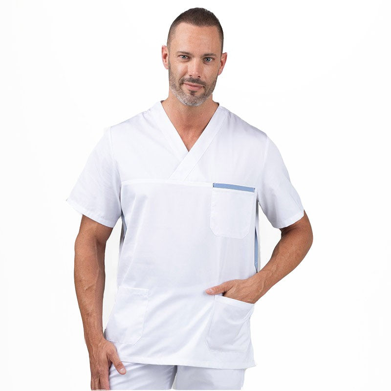 blouse medicale mixte bleue Manelli