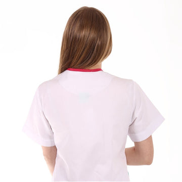 Blouse Esthéticienne Femme Blanc et Rose Modèle Lilee - LAFONT SANTÉ - 3