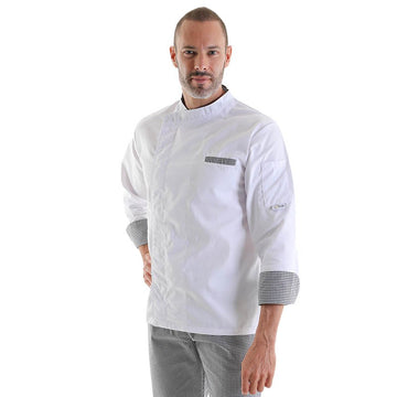 Veste de Cuisine Blanche Manches Longues, coupe mixte, convient à tous les métiers