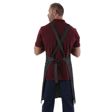 tablier serveur à nouer en denim