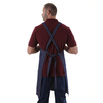 tablier service à nouer en denim Manelli