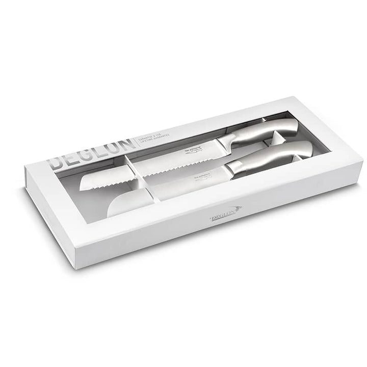 coffret couteau cadeau santoku et couteau a pain deglond