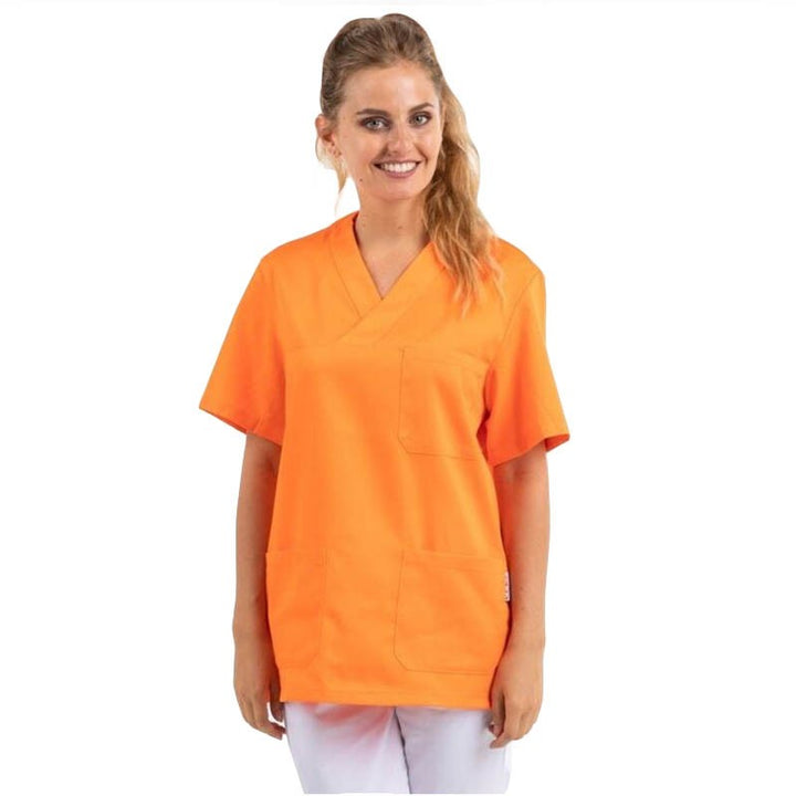 Tunique Medicale Col V Orange - EGOCHEF