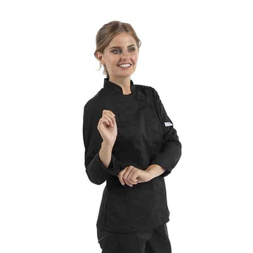 Veste de cuisine lady femme manches longues col officier Manelli