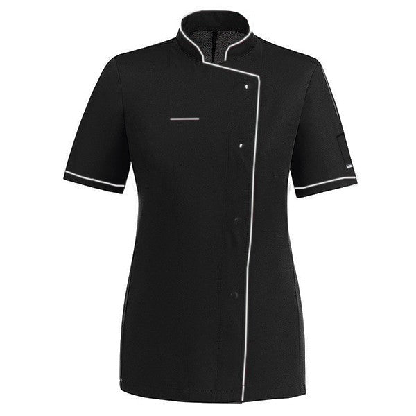 Veste de cuisine femme liseré blanc MC