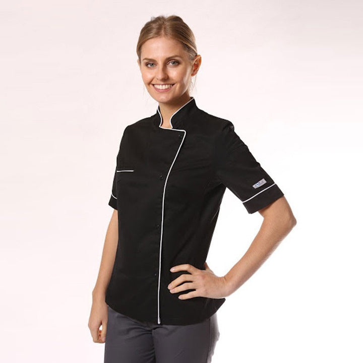 Veste de cuisine femme liseré blanc MC