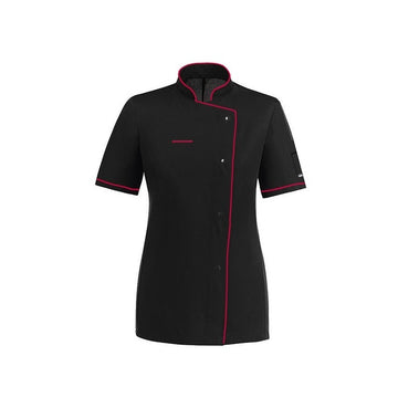 Veste de cuisine femme liseré rose MC