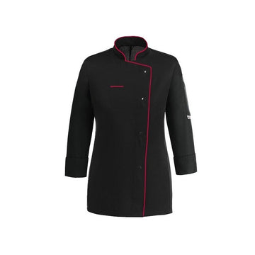 Veste de cuisine femme liseré rose ML