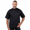 Veste de Cuisine Eco-Responsable Noire Manches Courtes Homme - MANELLI