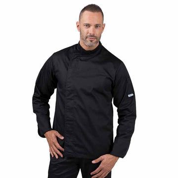 Veste de cuisine Eco-responsable noire manches longues Homme