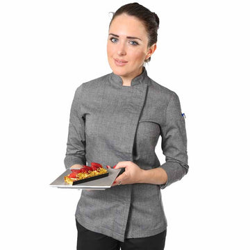 veste de boulanger femme grise