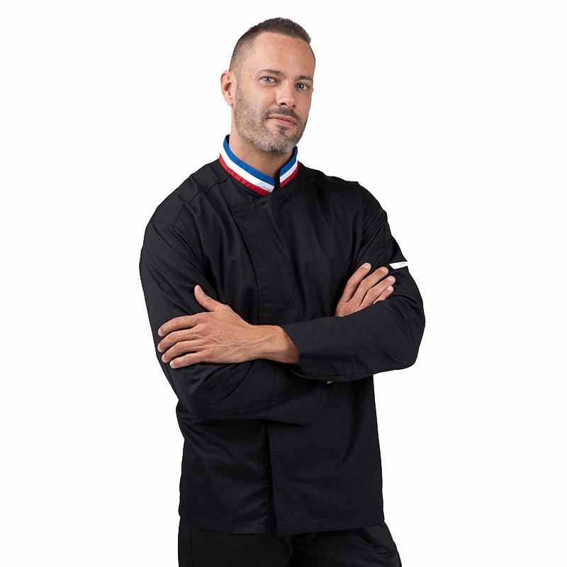 Veste de pâtissier & boulanger noire MOF - MANELLI