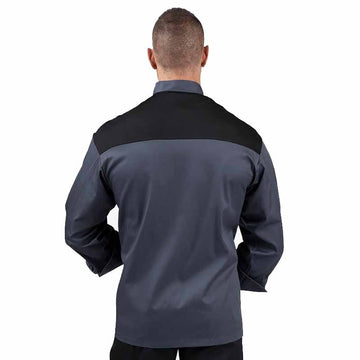 Veste de Cuisine grise manches longues dos maille aérée