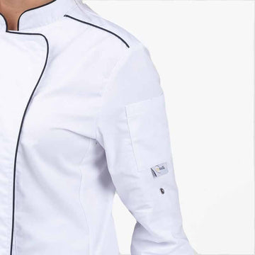 Veste de Cuisine Femme blanche Orchestra double poche stylo Manelli