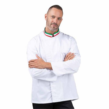 Veste de cuisine blanche col italien - Manelli