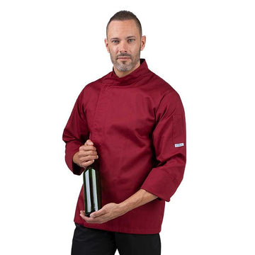 Veste de boucher Bordeaux - MANELLI - manches retroussables