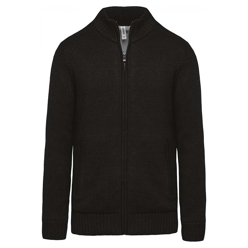 Cardigan noir doublé polaire TOPTEX