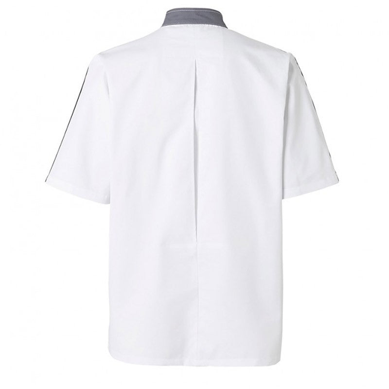 Veste de cuisine liseré manches manches courtes homme