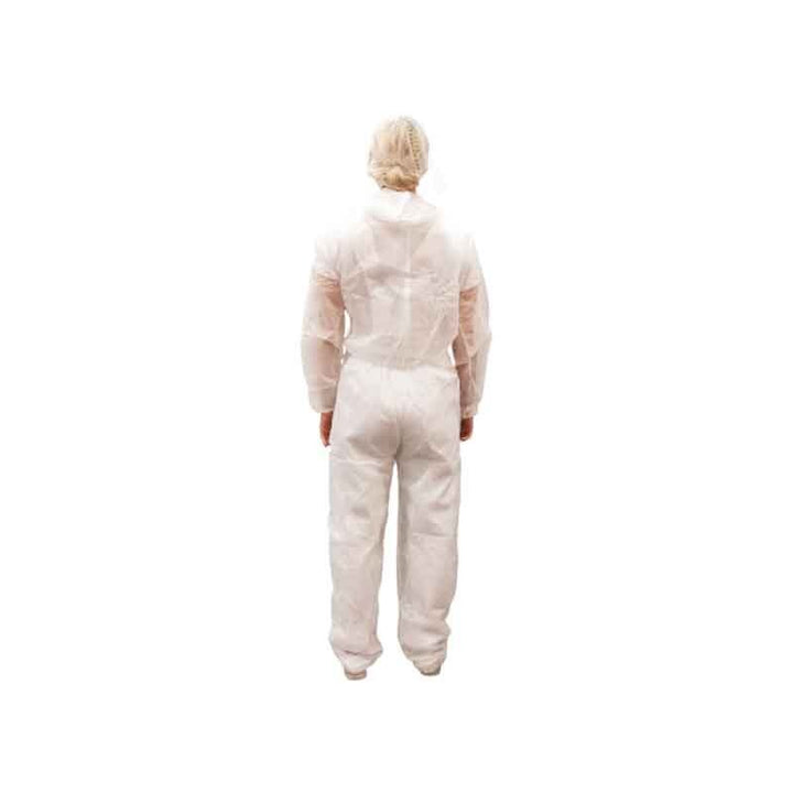 combinaison blanche à capuche de dos