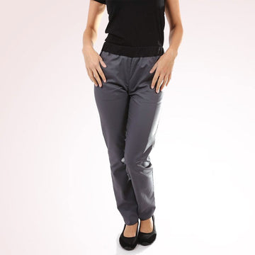 pantalon de cuisine femme gris slim
