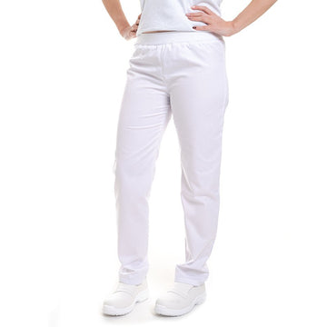 face Pantalon de Cuisine Femme blanc Slim