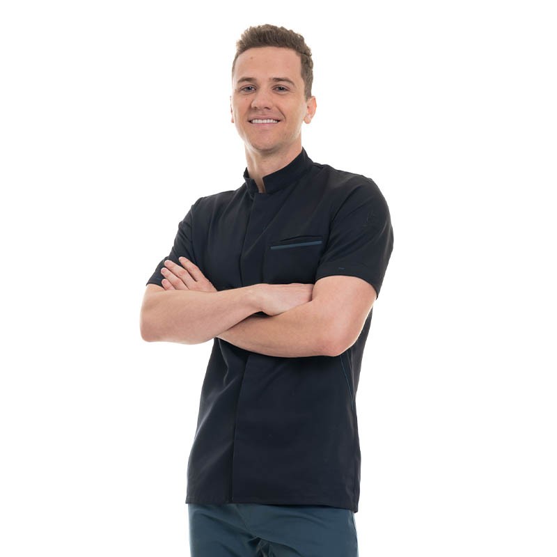 veste mixte liseré contrasté bleu ocean