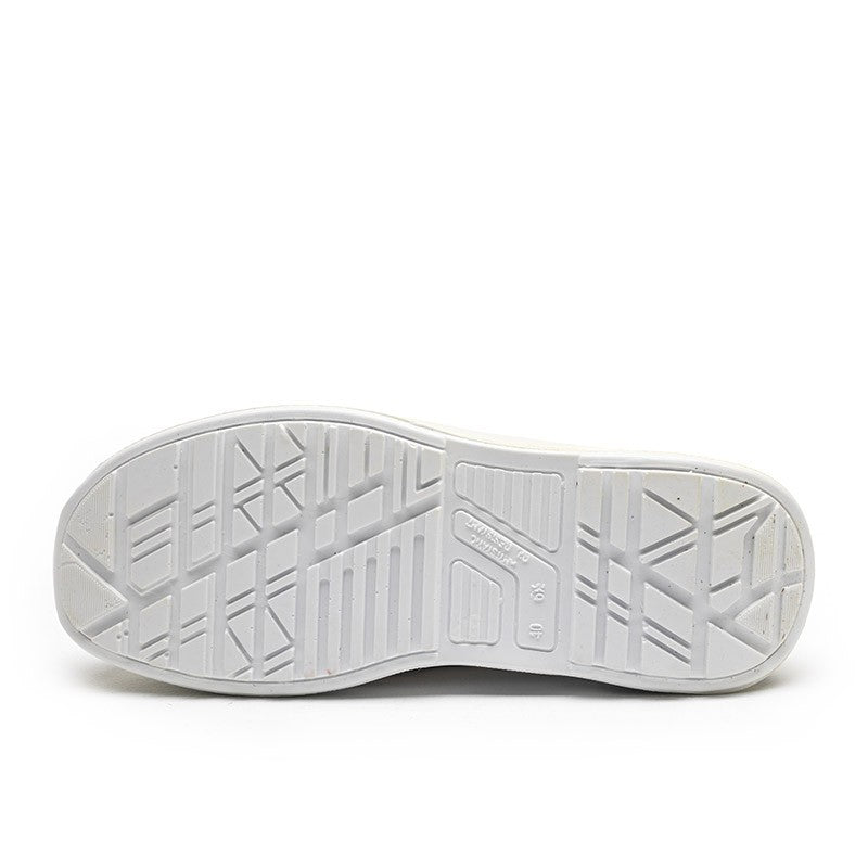 Chaussures de sécurité BLINK S3 CI SRC. blanche et légèreté. Semelle anti choc talon. Fini les mal de dos. Coque de sécurité.
