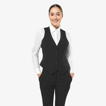 Gilet de Service Femme Noir - KARIBAN