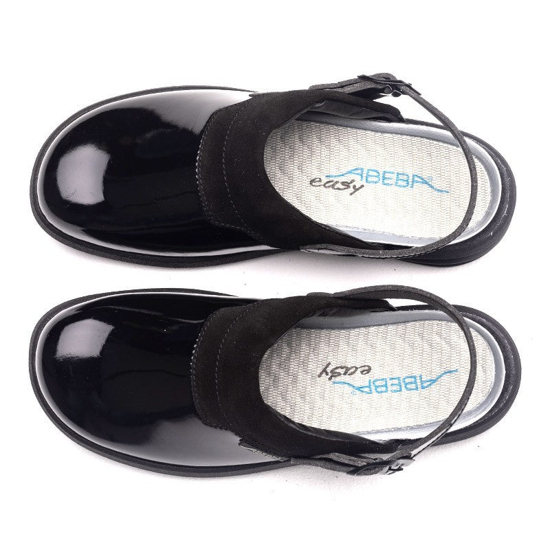 Sabots médicaux noirs vernis