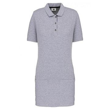 polo long gris femme