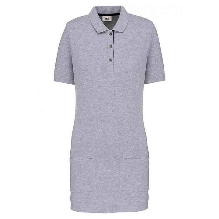 polo long gris femme