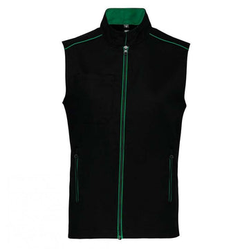 gilet sans manches noir et vert