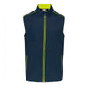 Gilet de Travail Homme Sans Manches Bleu et Liseré Coloré - TOPTEX