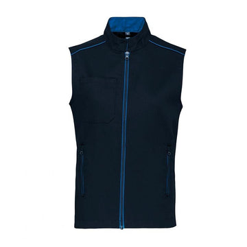 gilet sans manches liseré bleu