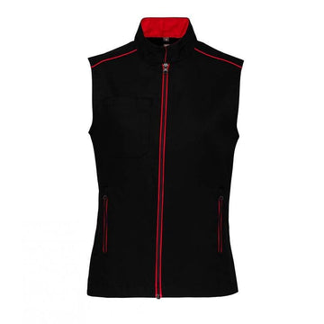 gilet de travail sans manches rouge