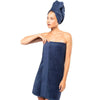 Serviette de Bain Bleu Marine Coton Bio - KARIBAN