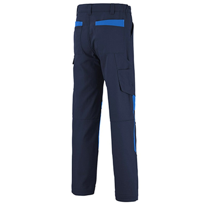 pantalon adolphe lafont bleu marine empiecement