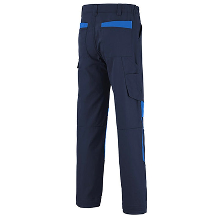 pantalon adolphe lafont bleu marine empiecement