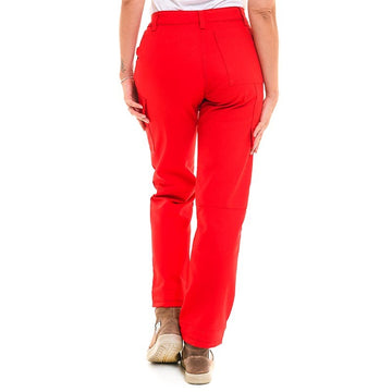 Pantalon cintré de travail rouge